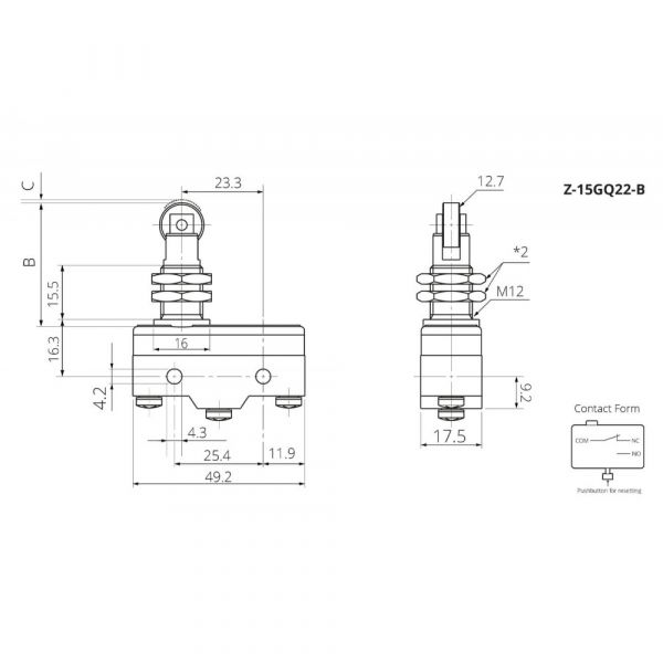 Микровыключатель Z-15GQ22-B