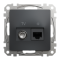 Розетка RJ45 категорія 6 UTP -TV Чорний Sedna Design Schneider Electric SDD114469T