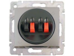 Розетка двойная акустическая алюминий Valena Legrand 770124