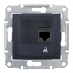 Розетка компьютерная RJ45, кат.5е, UTP графит Sedna Schneider Electric SDN4300170