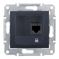 Розетка компьютерная RJ45, кат.5е, UTP графит Sedna Schneider Electric SDN4300170