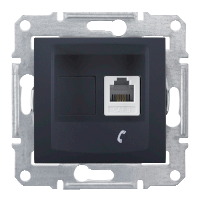 Розетка телефонная RJ11 графит Sedna Schneider Electric SDN4101170