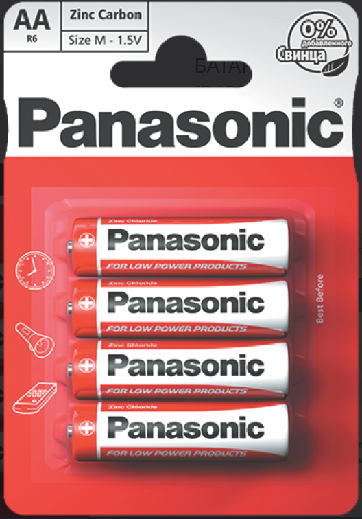 Батарейка Panasonic R6 AA 4шт
