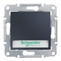 Выключатель 1-кнопочный с держателем надписи и подсветкой, графит Sedna Schneider Electric SDN1600370