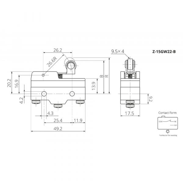 Микровыключатель Z-15GW22-B