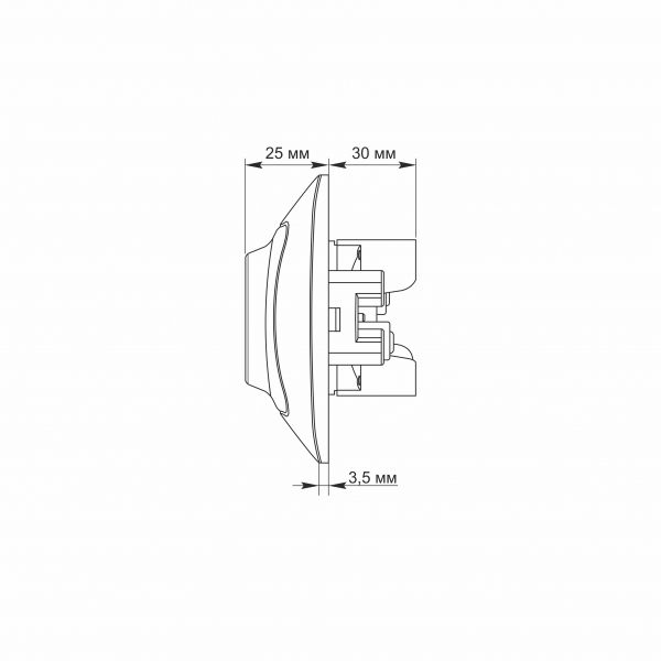 Розетка двойная с заземлением белая TITANUM STANDARD