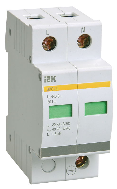 Разрядник ІЕК ОПС1-С 2Р In=20kA Un=400B Im=40kA (MOP20-2-С)