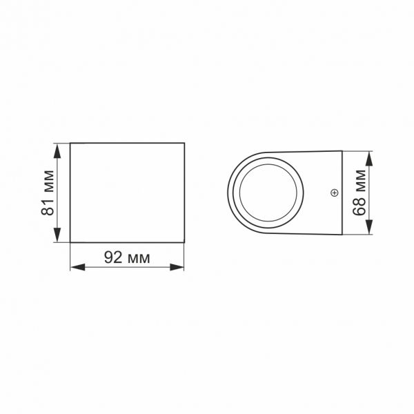 LED Світильник архітектурний AR031 IP54 VIDEX 3W 2700K