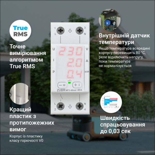 Реле мультифункциональное  ZUBR MF2-32 red