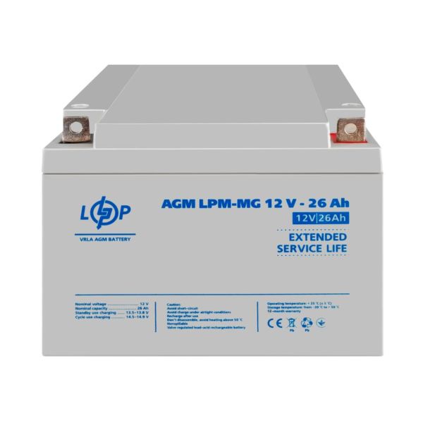 Акумулятор мультигелевий AGM LP LogicPower LPM-MG 12V - 26Ah