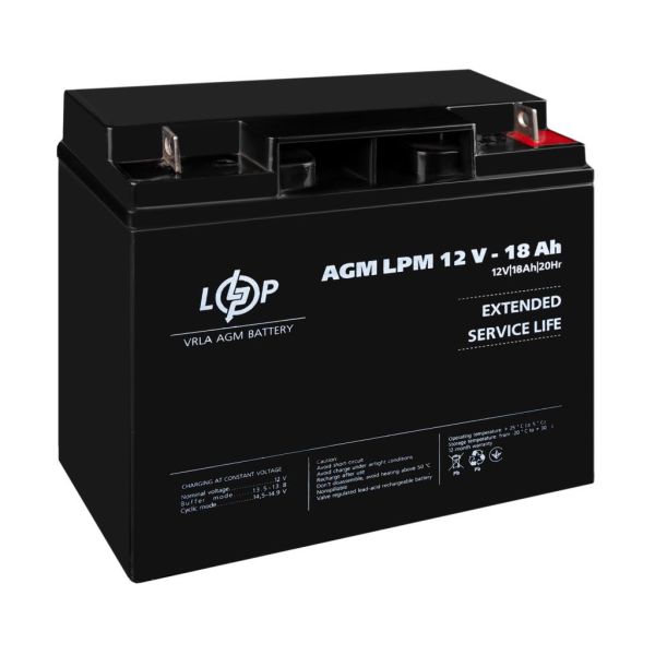 Акумулятор гелевий AGM LP LogicPower LPM 12V - 18Ah