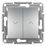 Выключатель для жалюзи самозажимной алюминий Asfora Plus Schneider Electric EPH1300161