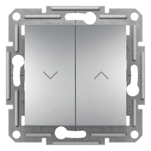 Выключатель для жалюзи самозажимной алюминий Asfora Plus Schneider Electric EPH1300161