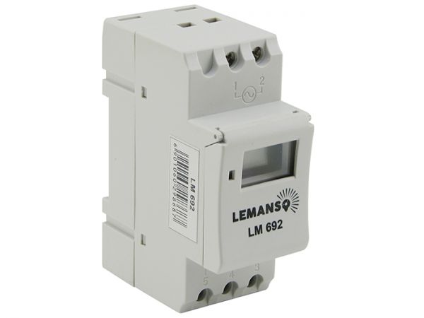 Таймер тижневий реле часу на DIN-рейку електронний Lemanso LM692