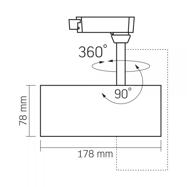 LED світильник трековий VIDEX 30W 60° 4100K чорний