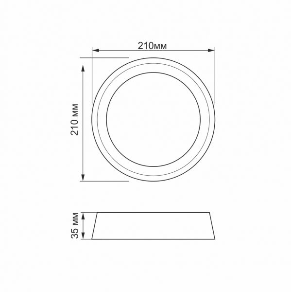 LED Светильник круглый накладной TITANUM 24W 5000K