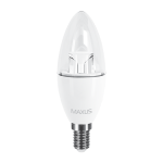 Светодиодная LED лампа (свечка) MAXUS C37 6W яркий свет 220V E14 (1-LED-532)