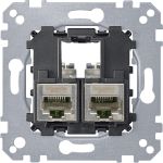 Механизм розетки 2хRJ45 5 категория FTP Merten MTN4575-0012