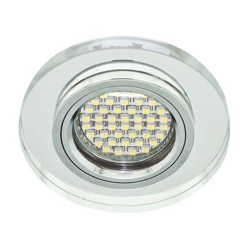 Вбудований світильник MR16 срібло з LED підсвіткою SMD3014 12leds (6500K) Feron 8060-2