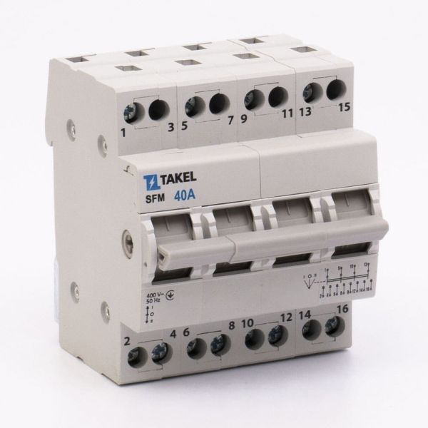 Переключатель нагрузки трехпозиционный SFM 4P 40A TAKEL