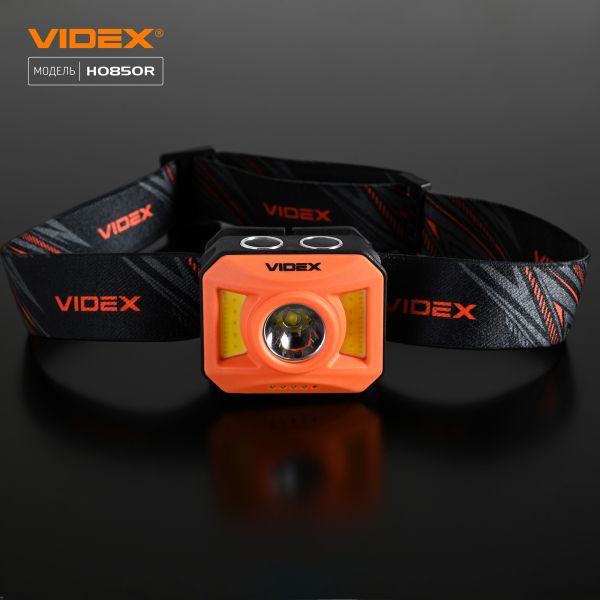 Налобний світлодіодний ліхтарик VIDEX VLF-H085-OR 400Lm 5000K