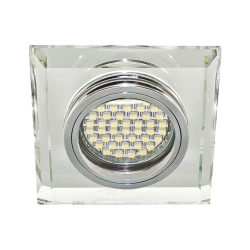 Вбудований світильник MR16 срібло з LED підсвіткою SMD2835 12leds (6500K) Feron 8170-2