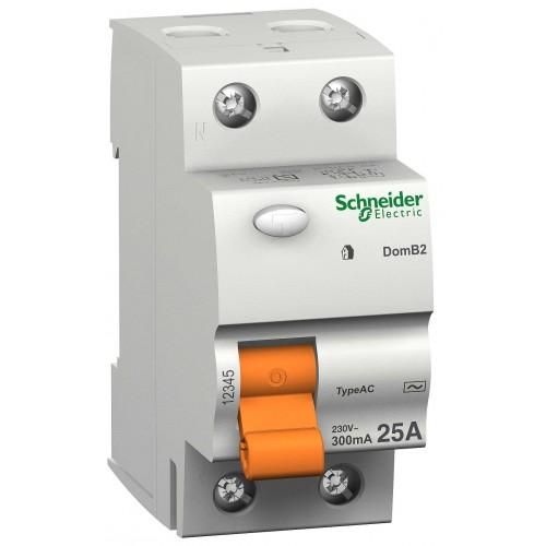 Дифференциальный выключатель нагрузки УЗО Schneider Electric ВД63 2п 25A 300mA 11451