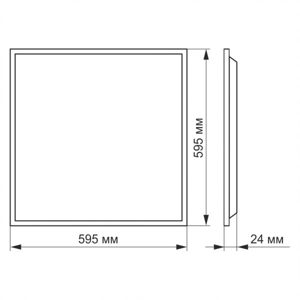 LED панель VIDEX 48W 4100K матова 2шт/упак (ціна за 1 шт)