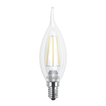 Світлодіодна LED лампа MAXUS свічка на вітрі (филамент) C37 TL, 4W тепле світло E14 (1-LED-539)