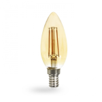 Лампа светодиодная свеча золото 6W E14 2200K filament Feron LB-158 C37