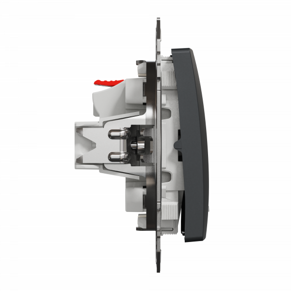 Одноклавішний вимикач з LED підсвіткою Чорний Sedna Design Schneider Electric SDD114101L