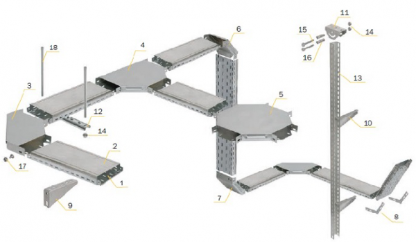 Разветвитель Т-образный 50х500 IEK CLP1T-050-500