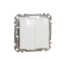 Двоклавішний перемикач Білий Sedna Design Schneider Electric SDD111108