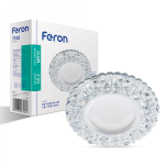 Встроенный светильник под лампу G5.3 MR16 с LED подсветкой прозрачный Feron 7103
