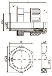 Кабельный ввод сальник PG 29 Ø20-25мм IP54 IEK YSA20-25-29-54-K41