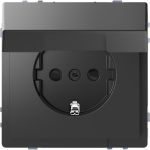 Розетка с заземлением и крышкой Merten D-Life MTN2310-6034 Антрацит