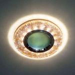 Вбудований світильник Feron 8585-2 з LED підсвічуванням срібло