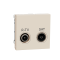 NU345444 Розетка R-TV-SAT 2 модуля Schneider Electric Unica New бежевий