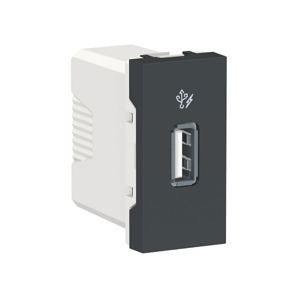 NU342854 Розетка USB 1 модуль антрацит
