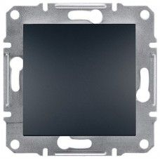 Вимикач одноклавішний самозажимний Антрацит ASFORA Schneider Electric EPH0100171