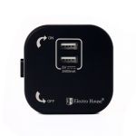 Розетка трековая двойная USB 2,4 А Electro House Pandora Черный EH-PT-002B