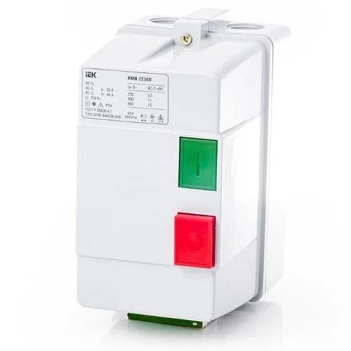 Контактор в корпусе КМИ-22560 25А Ue=220В/АС3 IP54 IEK