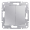 Выключатель двухклавишный алюминий Sedna Schneider Electric SDN0300160