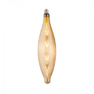 Лампа свiтлодiодна 8W E27 2200K filament Horoz ELLIPTIC Amber