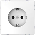 Розетка с заземлением со шторками QuickFlex SCHUKO Merten D-Life MTN2300-6035 Белый лотос