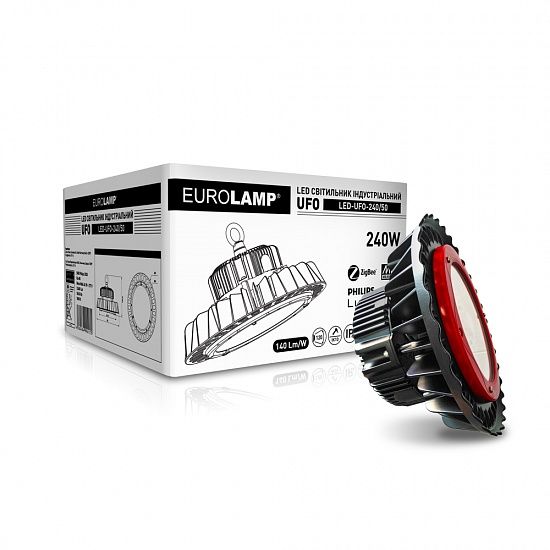 Світильник індустріальний 240W 5000K UFO IP65 EUROLAMP LED