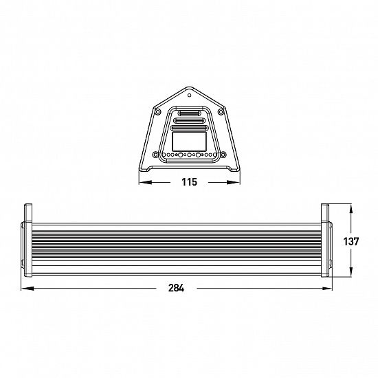 Светильник линейный высокомощный 50W 5000K LINEAR HIGH POWER EUROLAMP LED