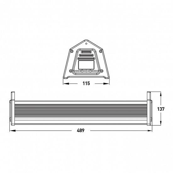 Світильник лінійний високопотужний 100W 5000K LINEAR HIGH POWER EUROLAMP LED