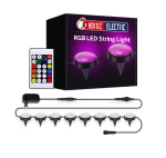 Уличная гирлянда RGB 24Led 18 метров Horoz AMBIANCE черный