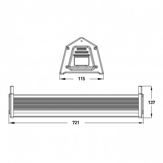 Світильник лінійний високопотужний 150W 5000K LINEAR HIGH POWER EUROLAMP LED